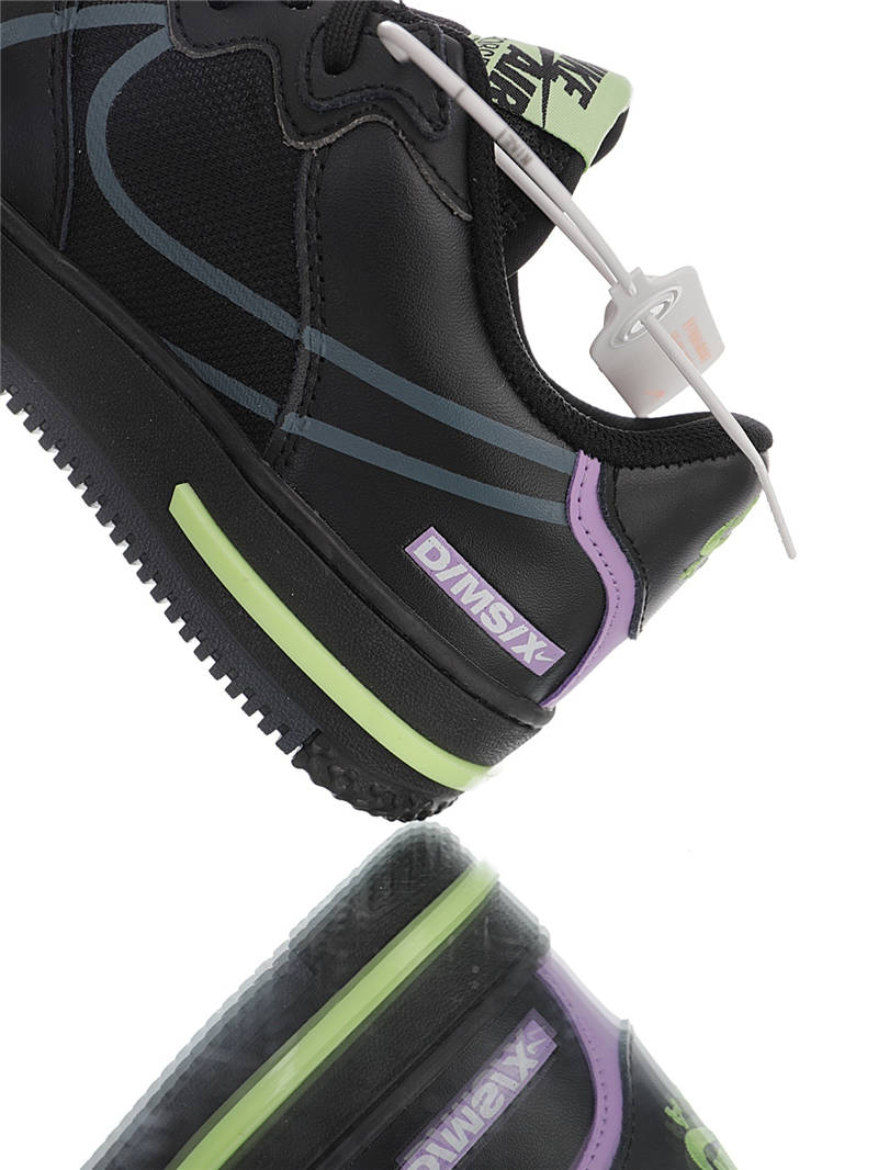 nike air force 1 - Negro Gris Morado