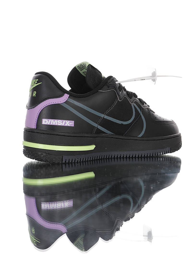 nike air force 1 - Negro Gris Morado