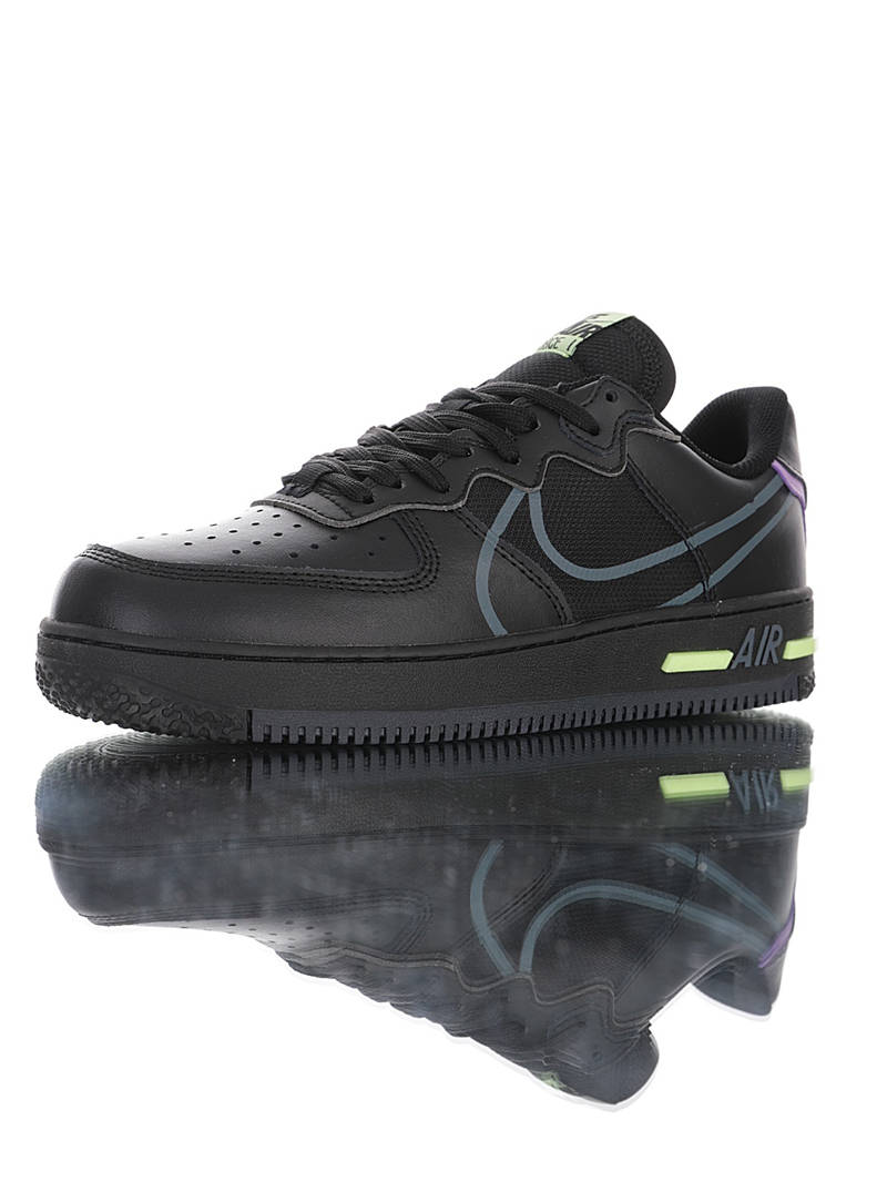 nike air force 1 - Negro Gris Morado