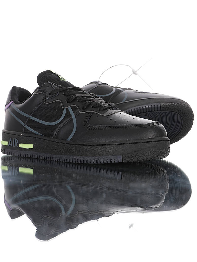 nike air force 1 - Negro Gris Morado
