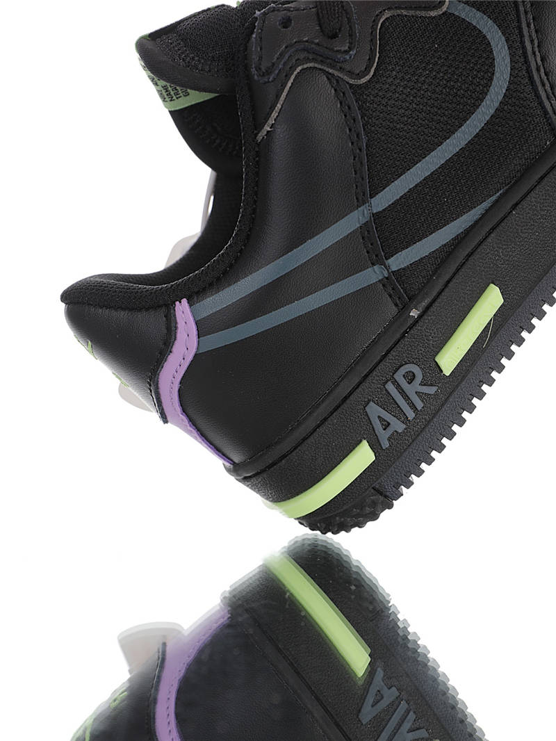 nike air force 1 - Negro Gris Morado