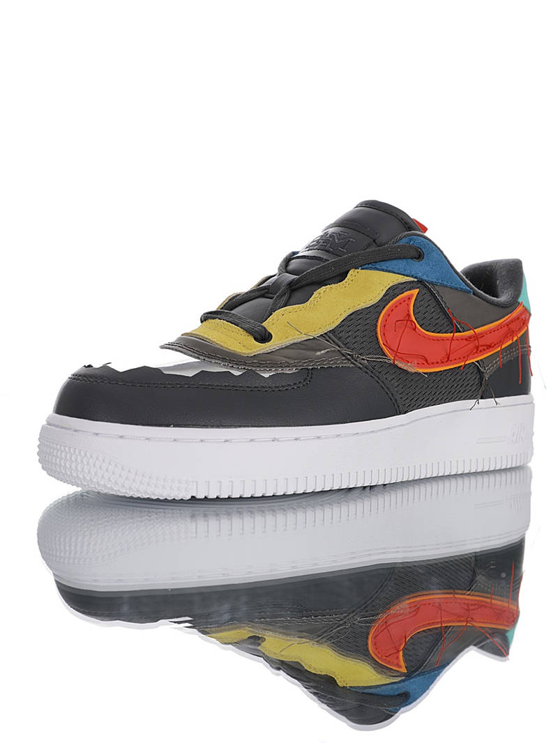 nike air force 1 - Azul Celeste Rojo Negro Plateado Cafe
