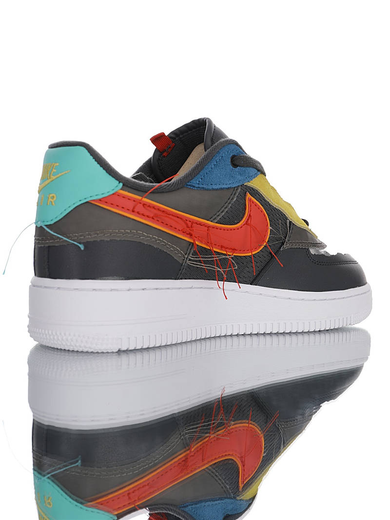 nike air force 1 - Azul Celeste Rojo Negro Plateado Cafe