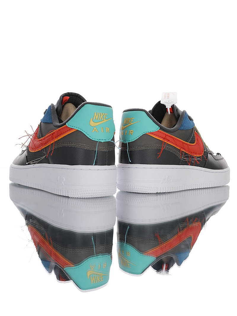 nike air force 1 - Azul Celeste Rojo Negro Plateado Cafe
