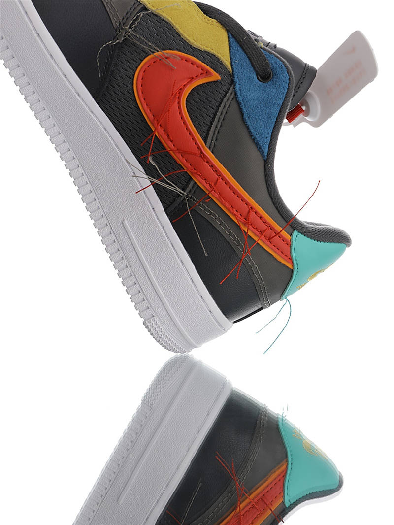 nike air force 1 - Azul Celeste Rojo Negro Plateado Cafe
