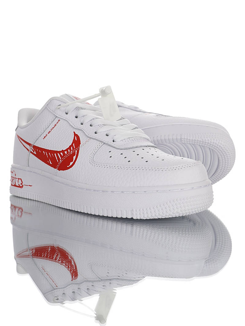 nike air force 1 - Blanco Rojo