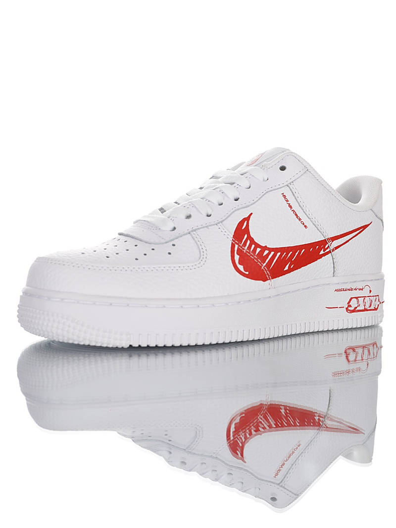 nike air force 1 - Blanco Rojo