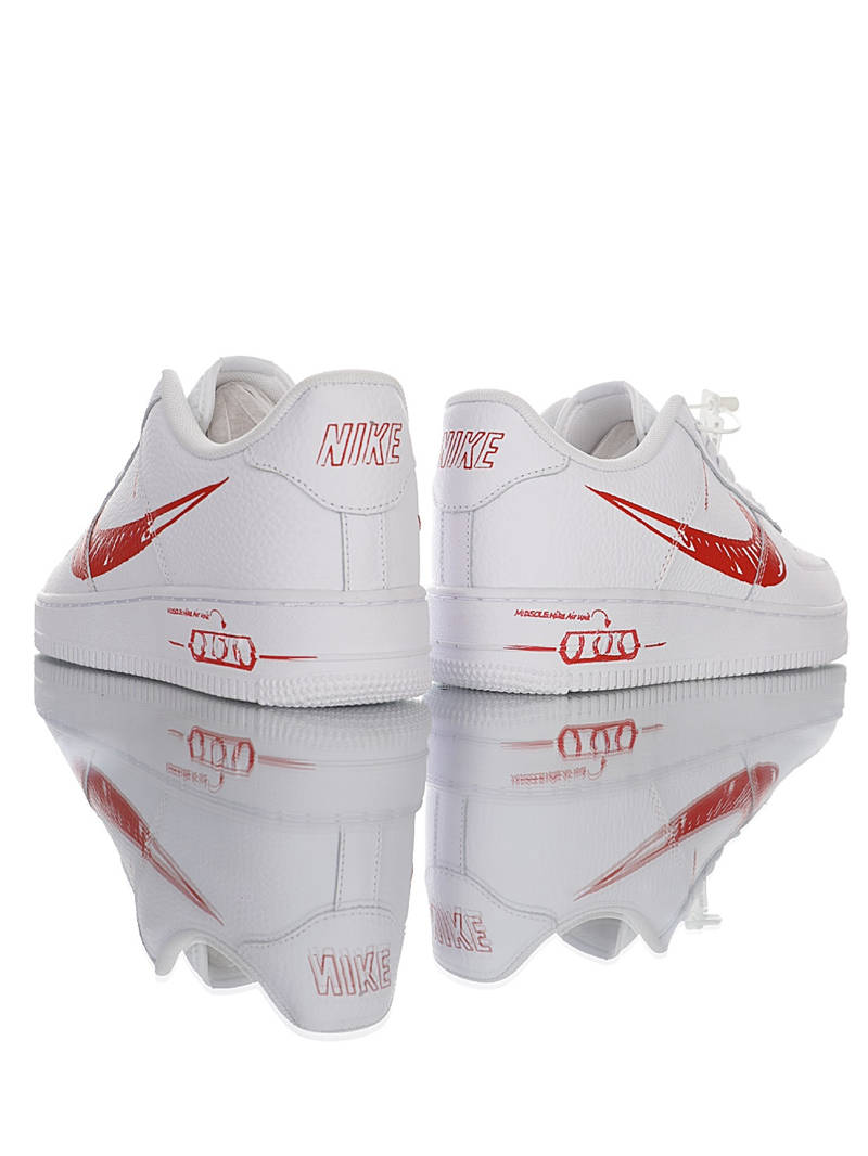nike air force 1 - Blanco Rojo