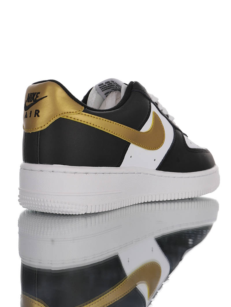 nike air force 1 - Blanco Negro Dorado