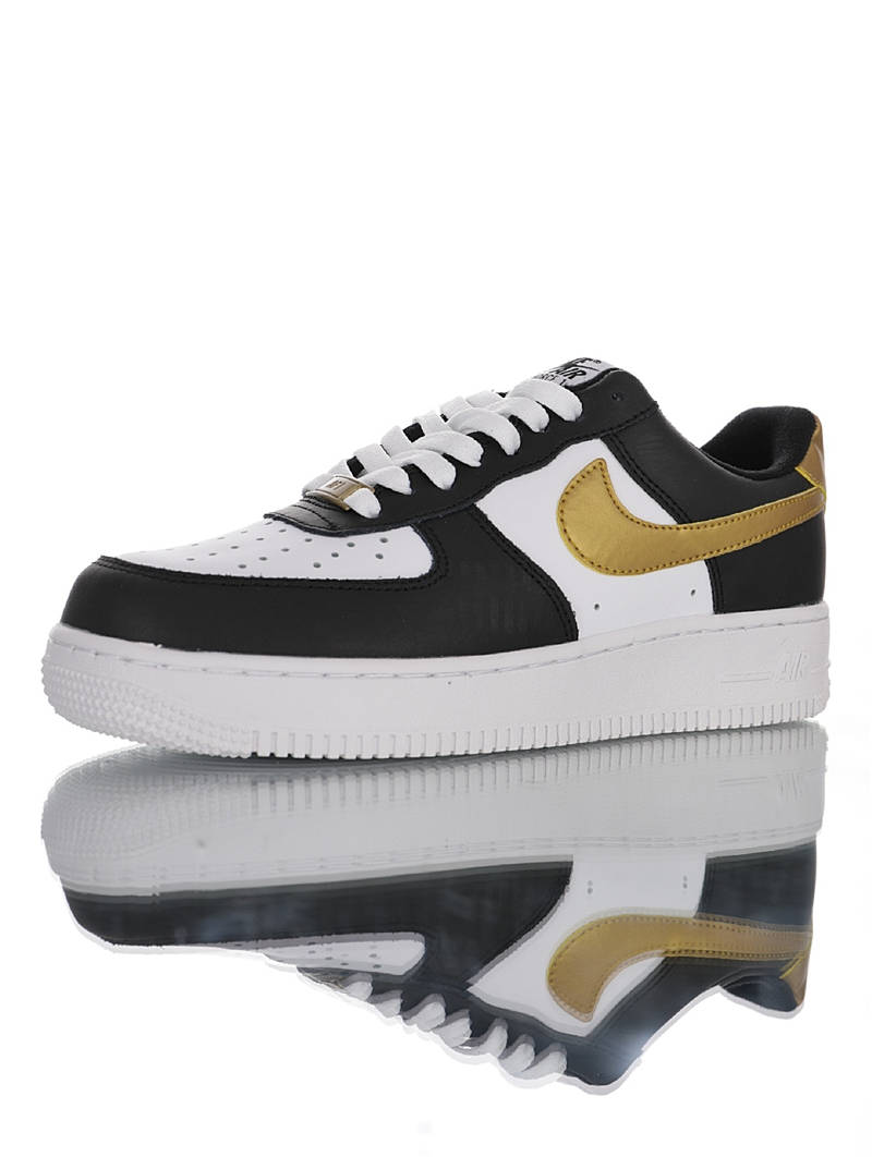 nike air force 1 - Blanco Negro Dorado