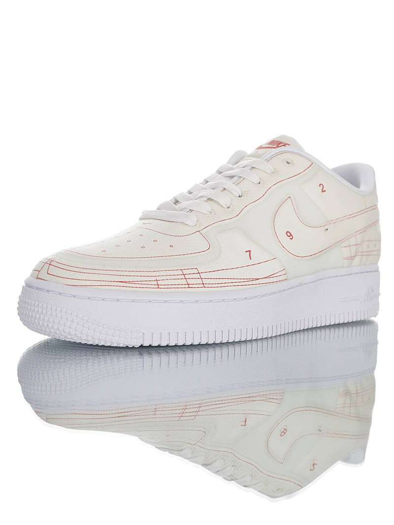 nike air force 1 - Blanco Naranjo