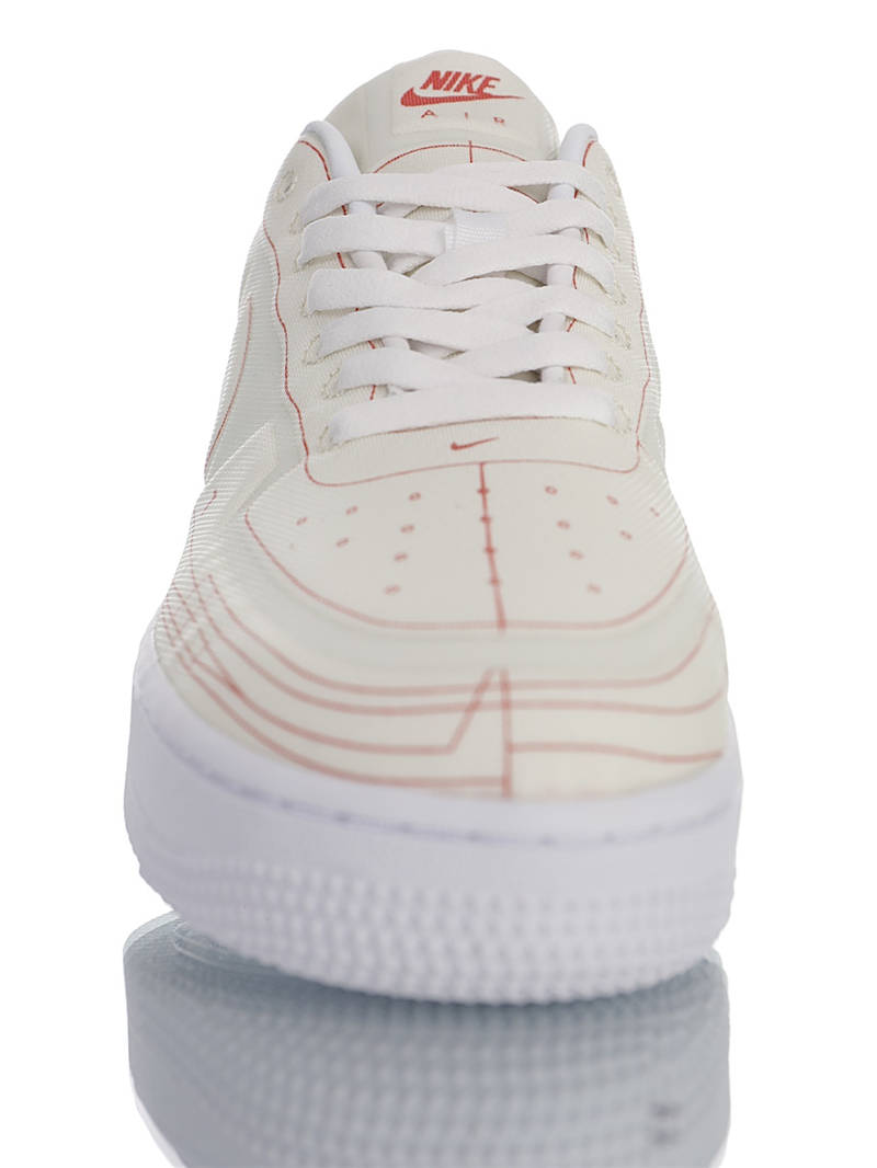 nike air force 1 - Blanco Naranjo