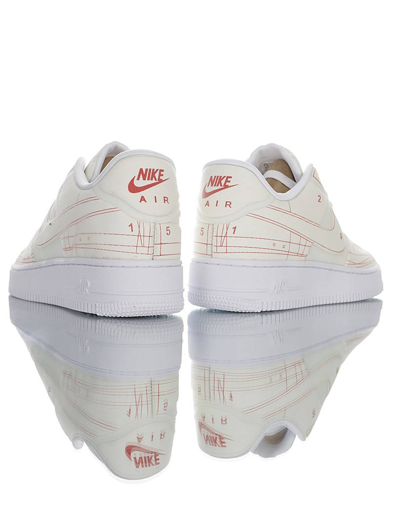 nike air force 1 - Blanco Naranjo