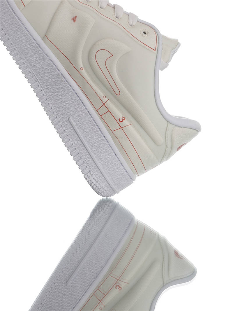 nike air force 1 - Blanco Naranjo