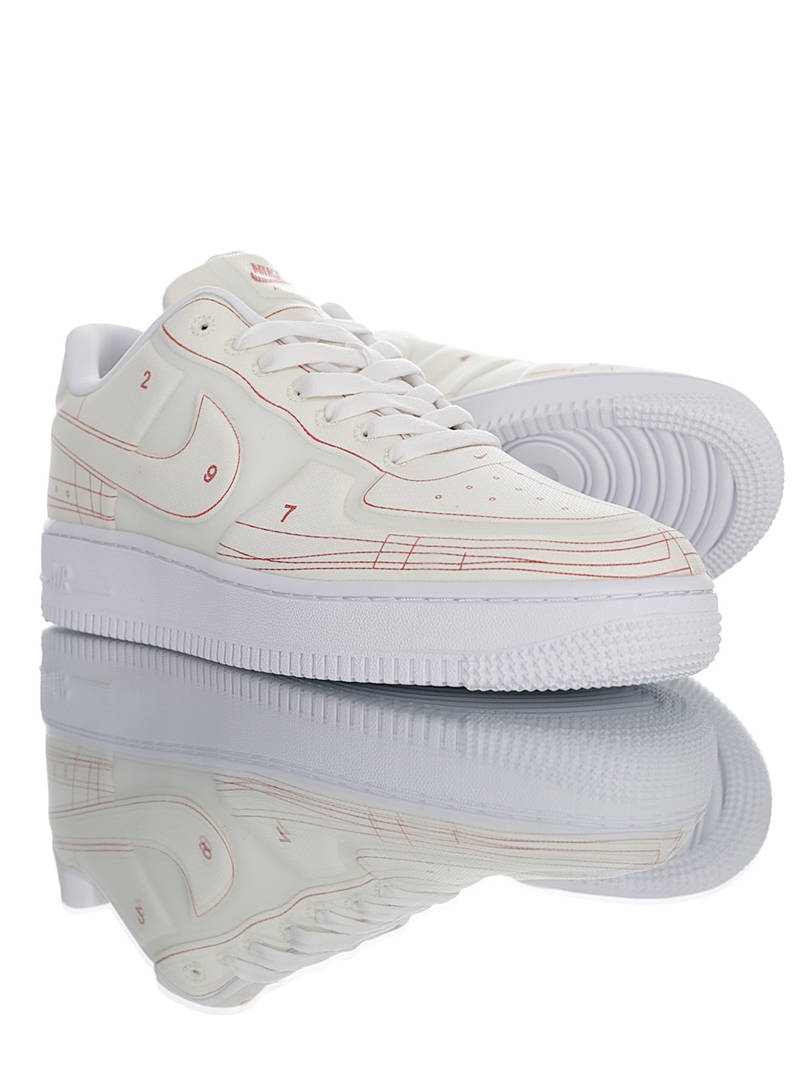 nike air force 1 - Blanco Naranjo