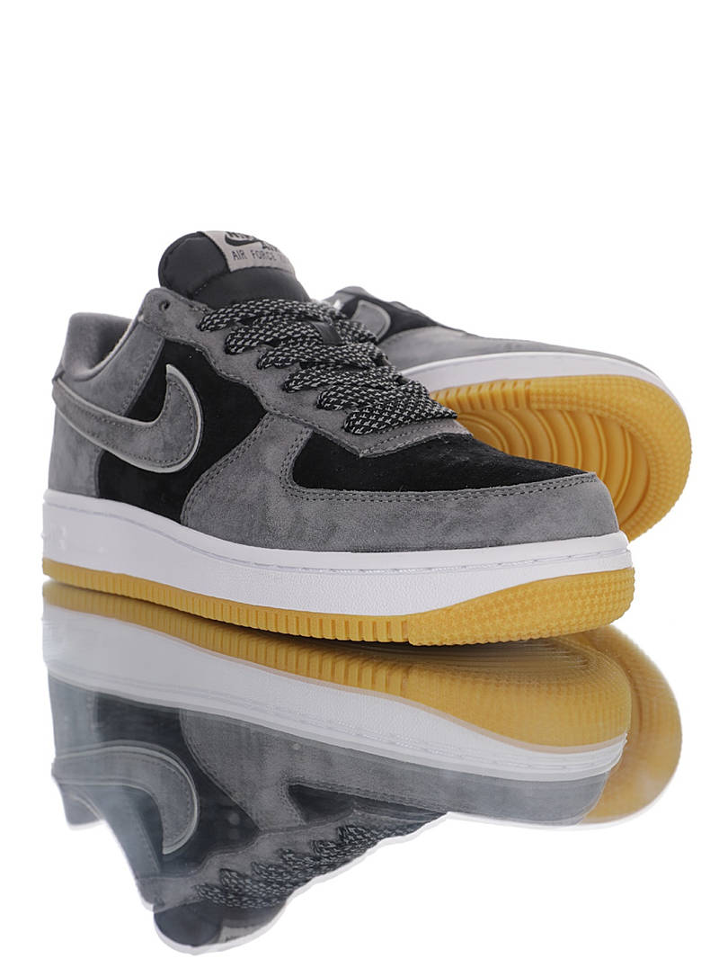 nike air force 1 - Negro Gris Fluor