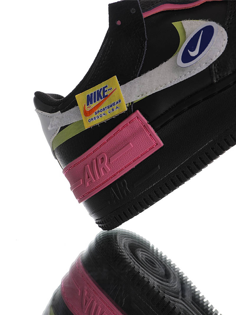 nike air force 1 - Negro Gris Rosado