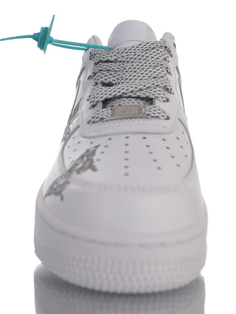 nike air force 1 - Blanco Gris Fluor