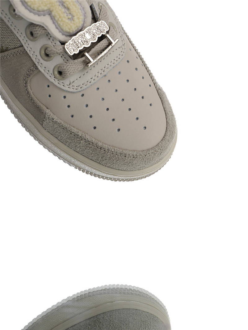 nike air force 1 - Gris Blanco Dorado