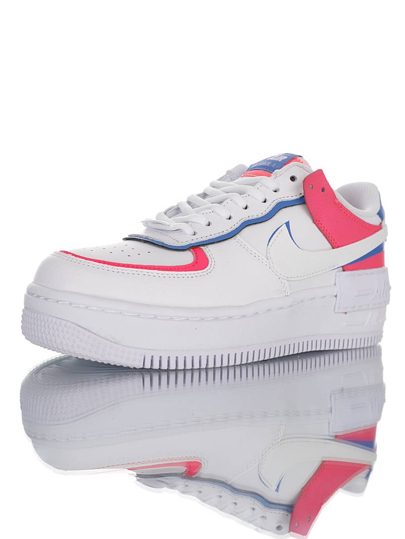 nike air force 1 - Blanco Rosado Azul