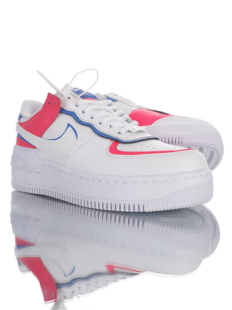 nike air force 1 - Blanco Rosado Azul