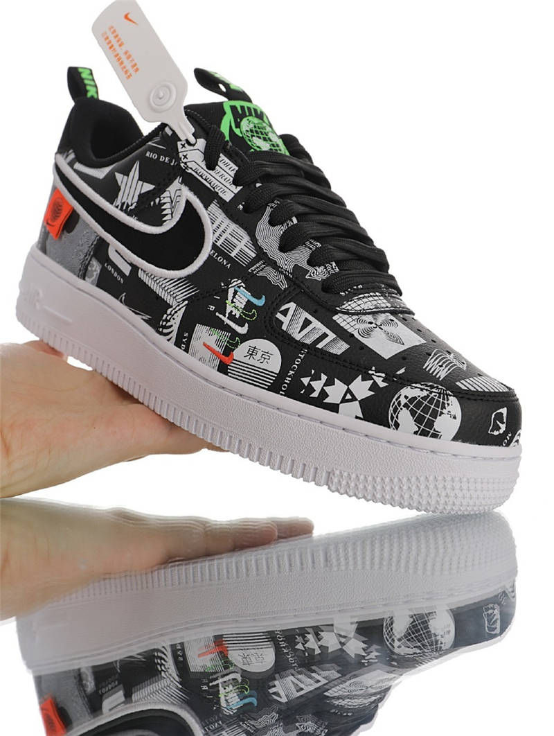 nike air force 1 - Blanco Negro