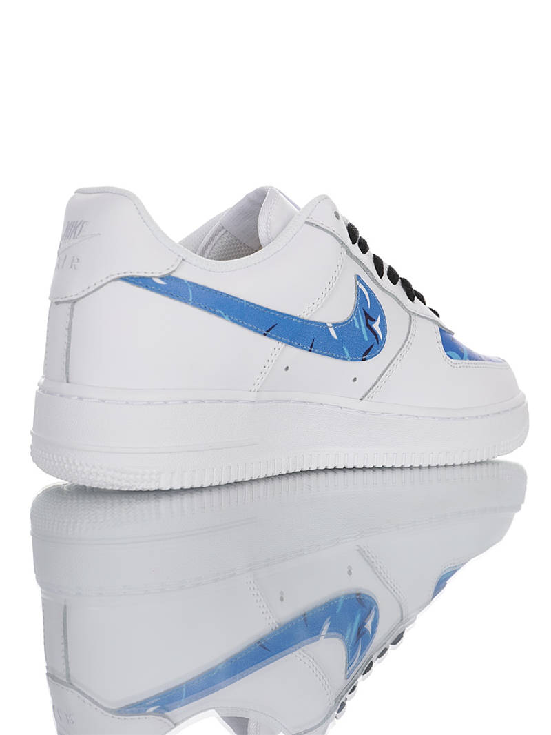 nike air force 1 - Blanco Negro Celeste