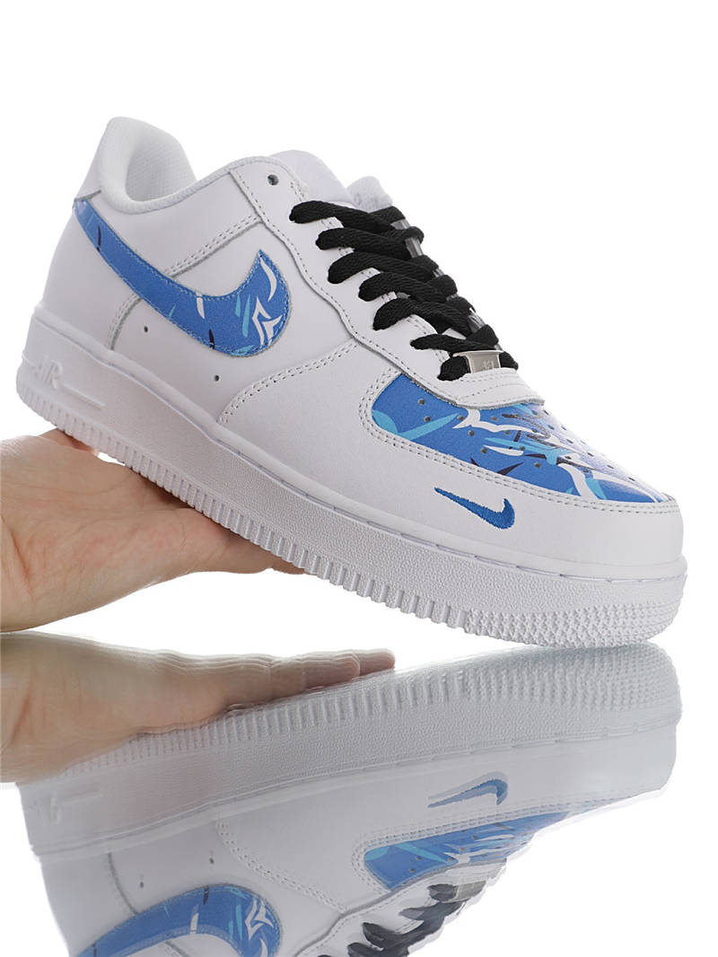 nike air force 1 - Blanco Negro Celeste