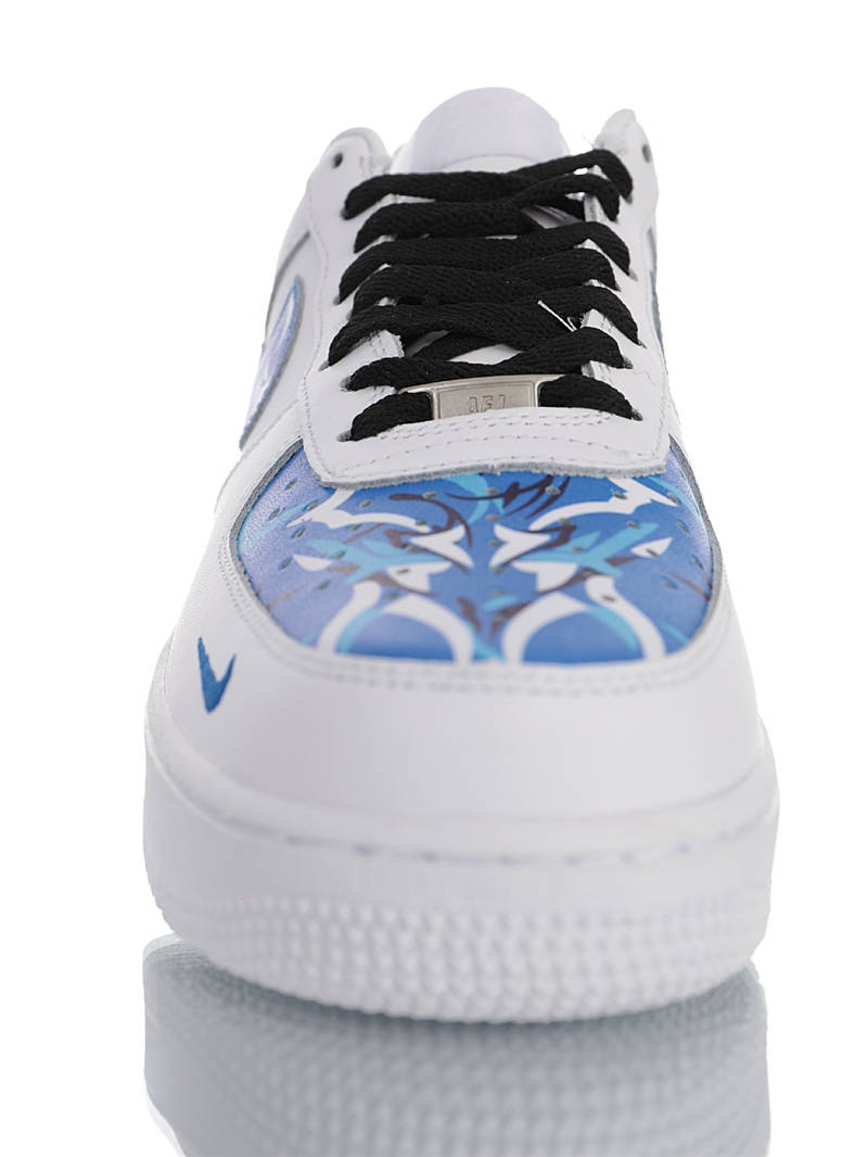 nike air force 1 - Blanco Negro Celeste