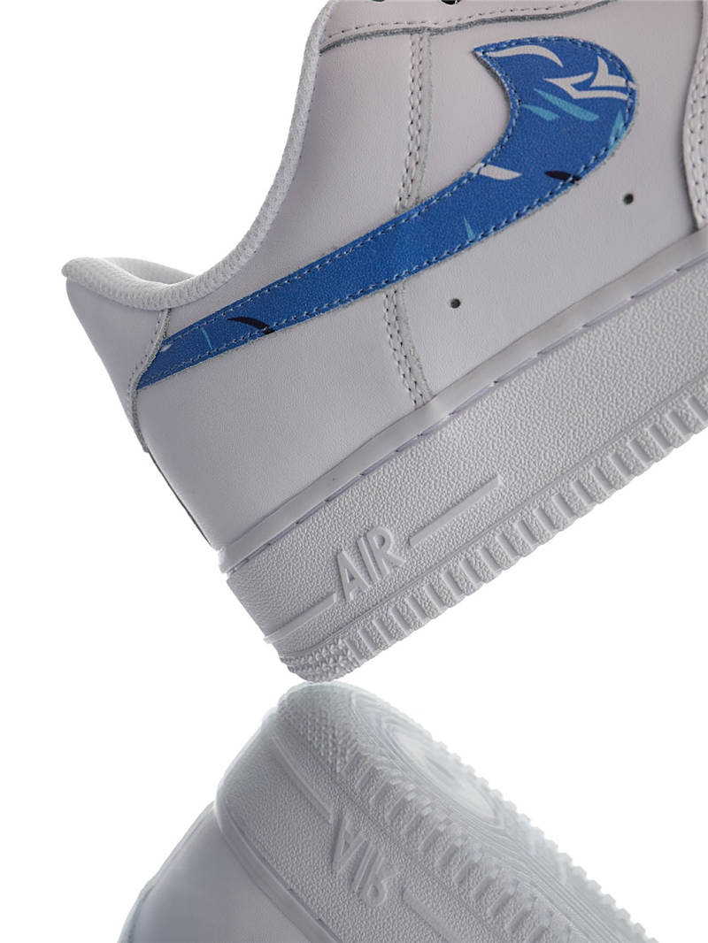 nike air force 1 - Blanco Negro Celeste