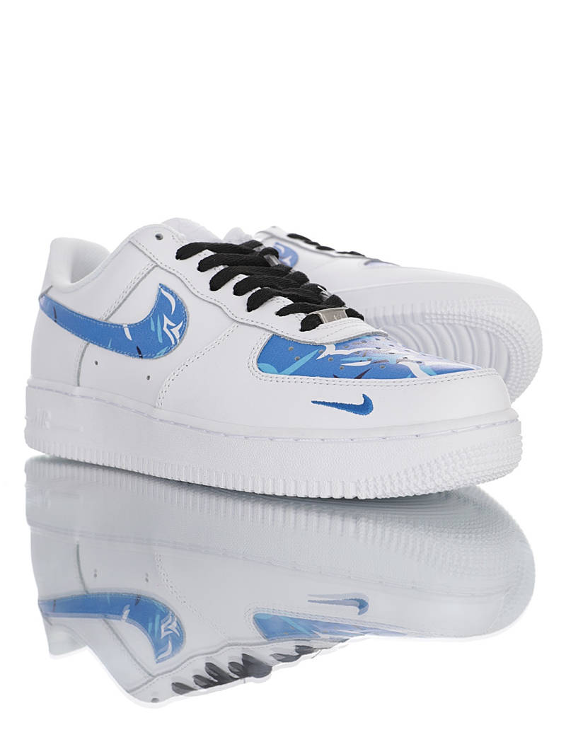 nike air force 1 - Blanco Negro Celeste