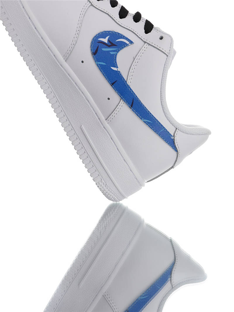 nike air force 1 - Blanco Negro Celeste