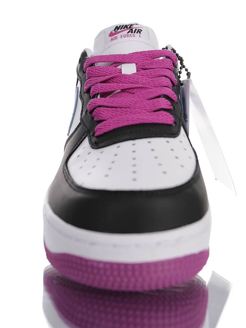 nike air force 1 - Blanco Negro Celeste Morado