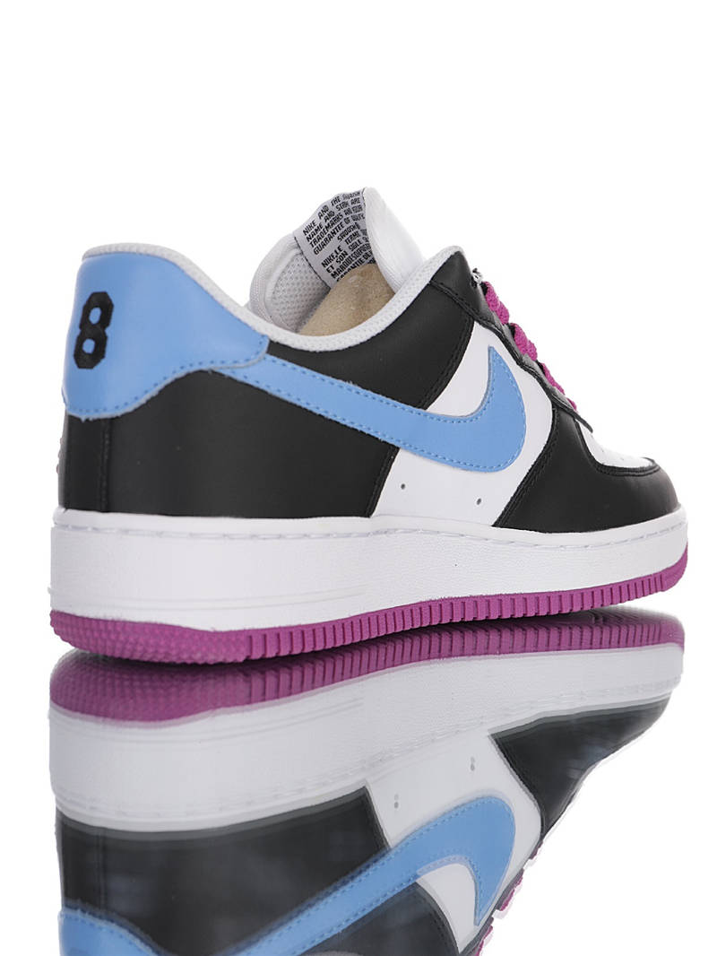 nike air force 1 - Blanco Negro Celeste Morado