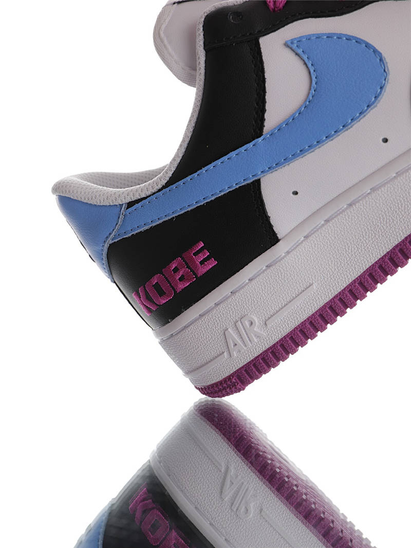 nike air force 1 - Blanco Negro Celeste Morado