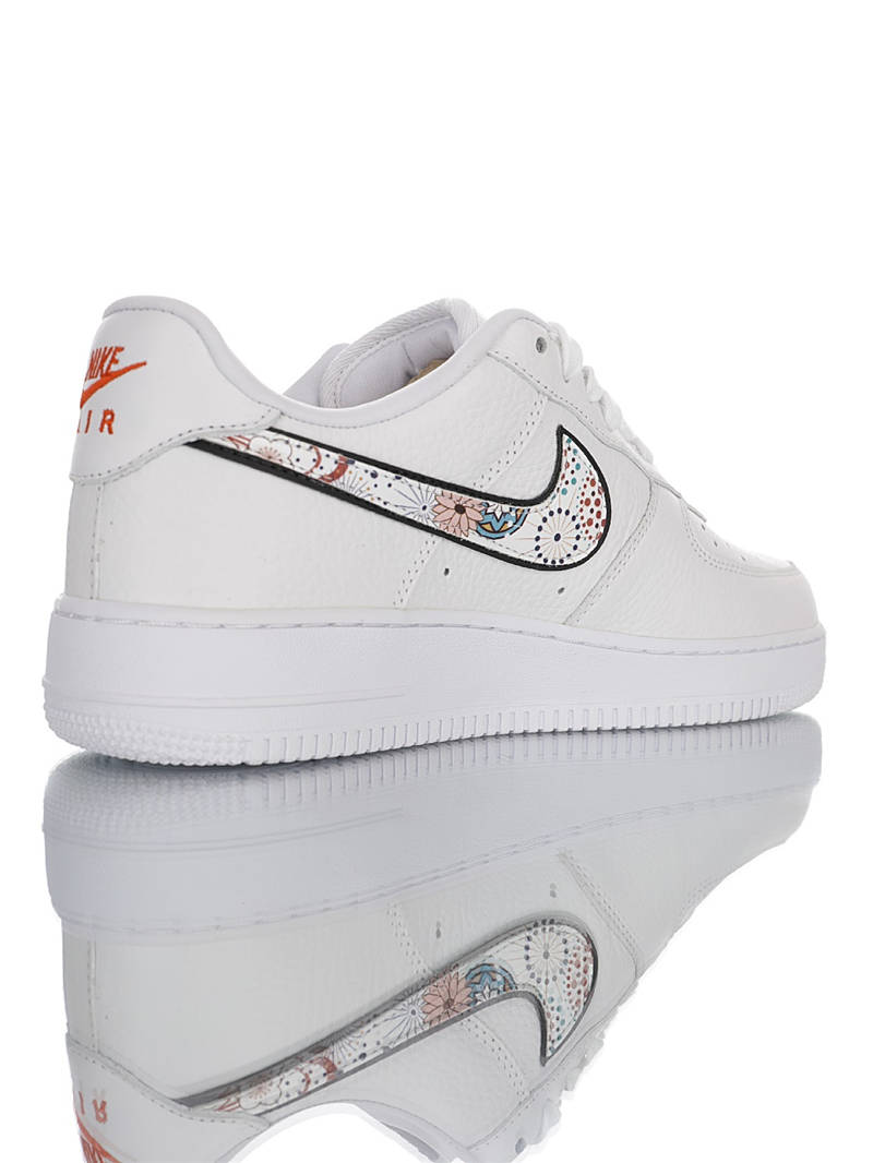 nike air force 1 - Blanco Negro Naranjo