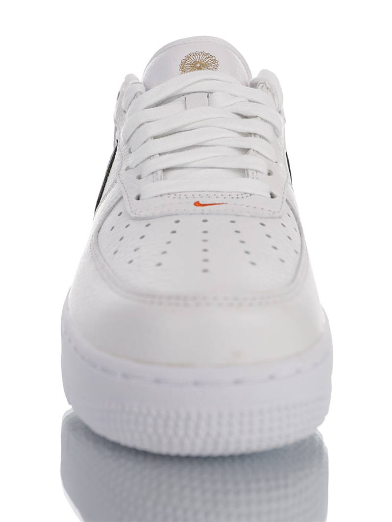 nike air force 1 - Blanco Negro Naranjo