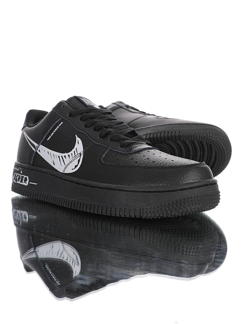 nike air force 1 - Negro Gris