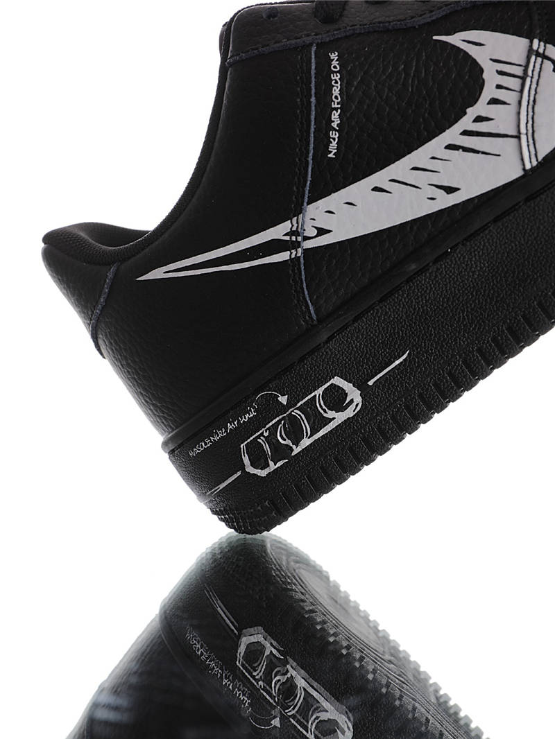 nike air force 1 - Negro Gris