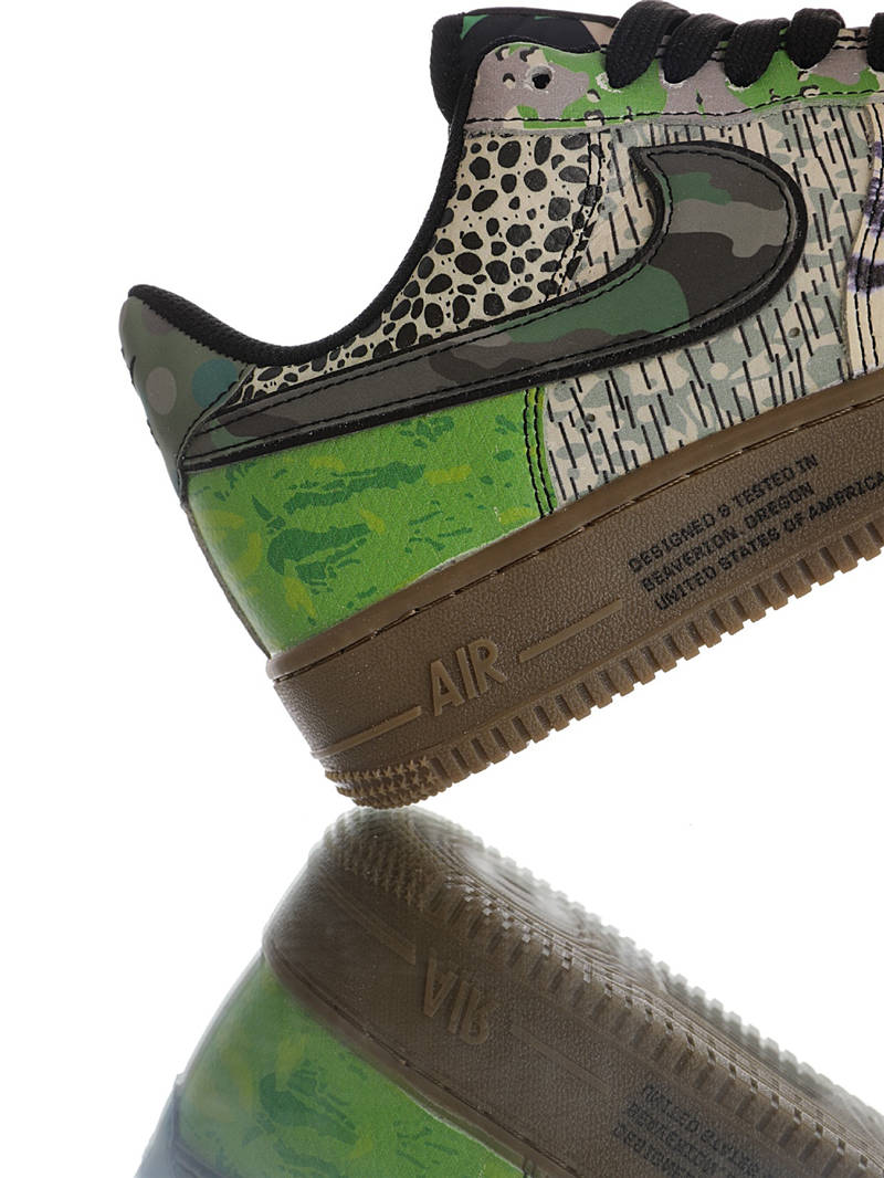 nike air force 1 - Blanco Negro Verde Gris Cafe Fluor