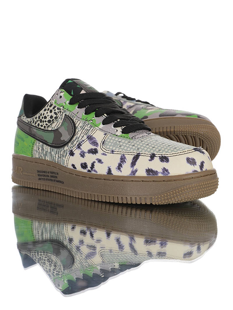 nike air force 1 - Blanco Negro Verde Gris Cafe Fluor