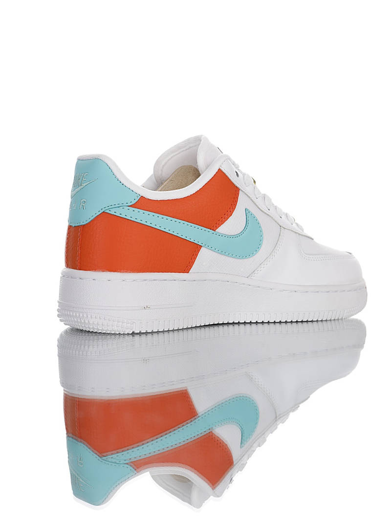 nike air force 1 - Blanco Naranjo Celeste