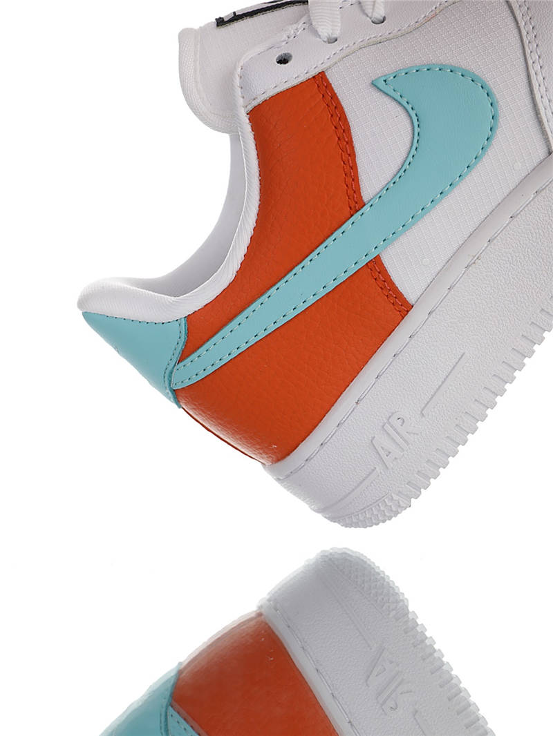 nike air force 1 - Blanco Naranjo Celeste