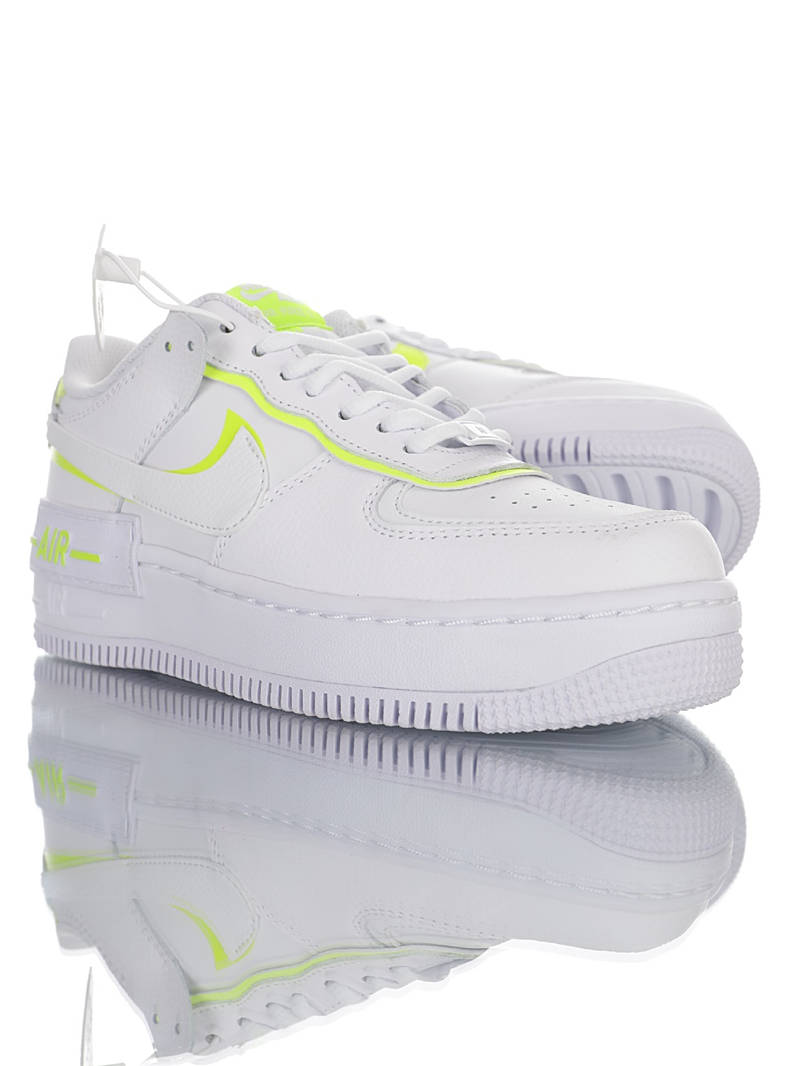 nike air force 1 - Blanco Verde Fluor