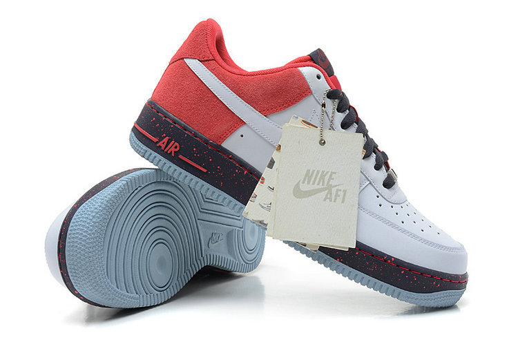 nike air force 1 - Blanco Rojo Negro