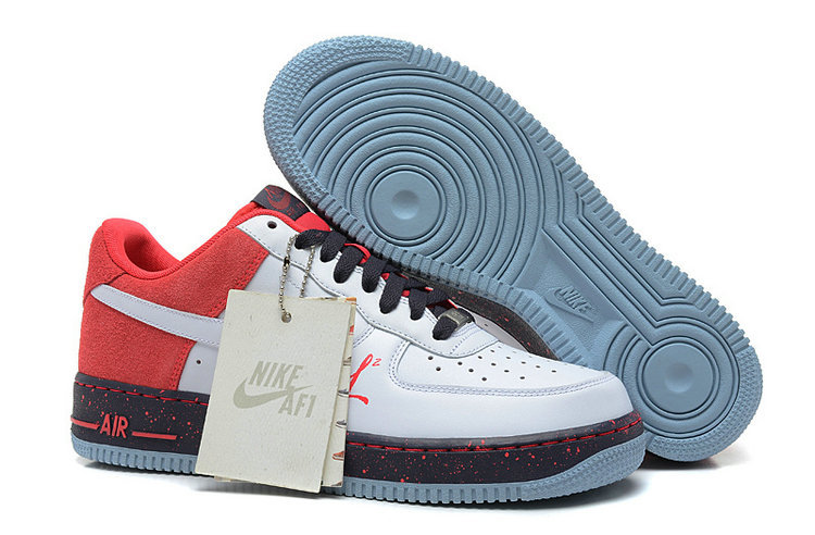 nike air force 1 - Blanco Rojo Negro