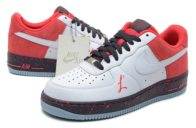 nike air force 1 - Blanco Rojo Negro