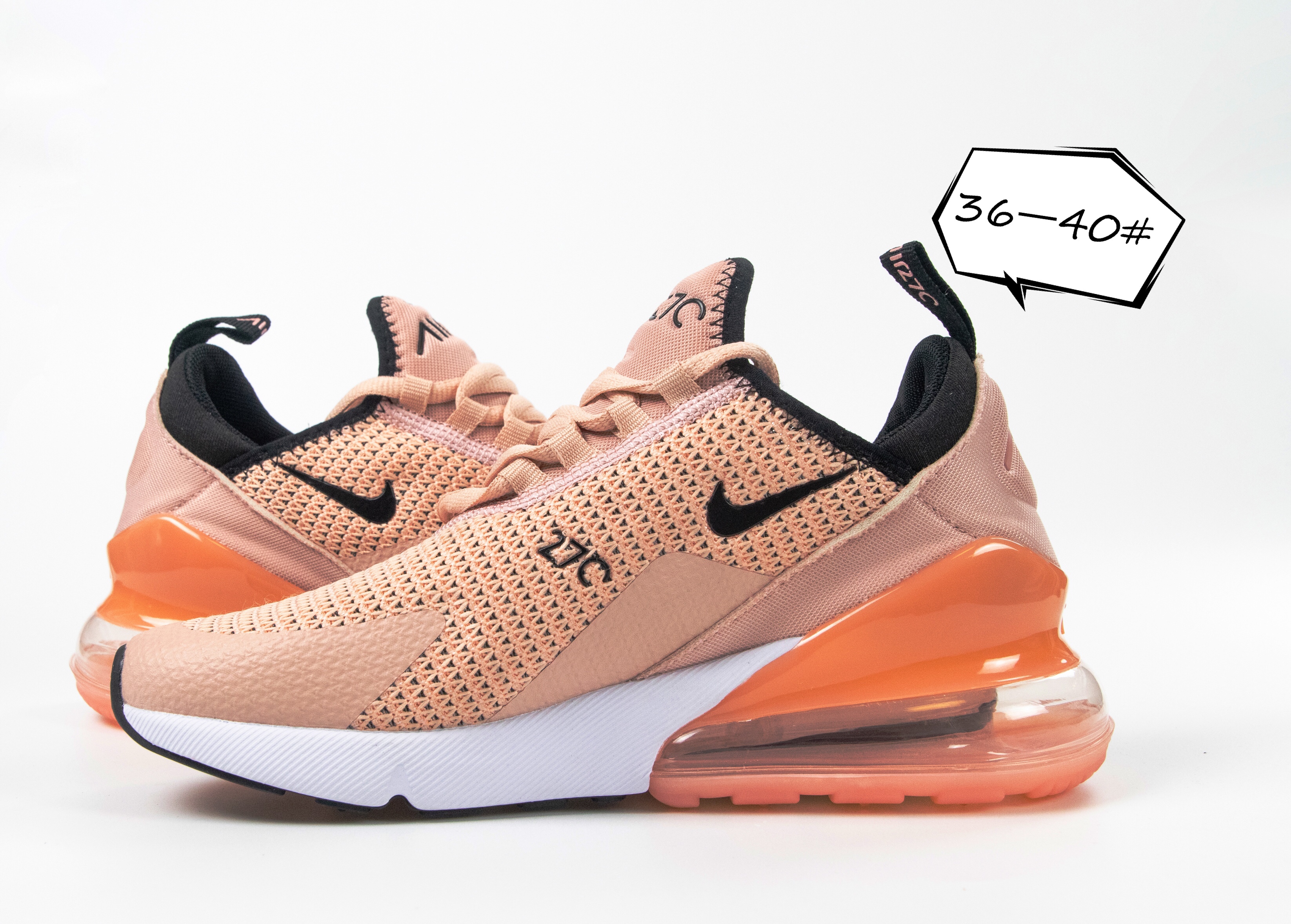 nike air max 270 - Durazno Blanco Negro