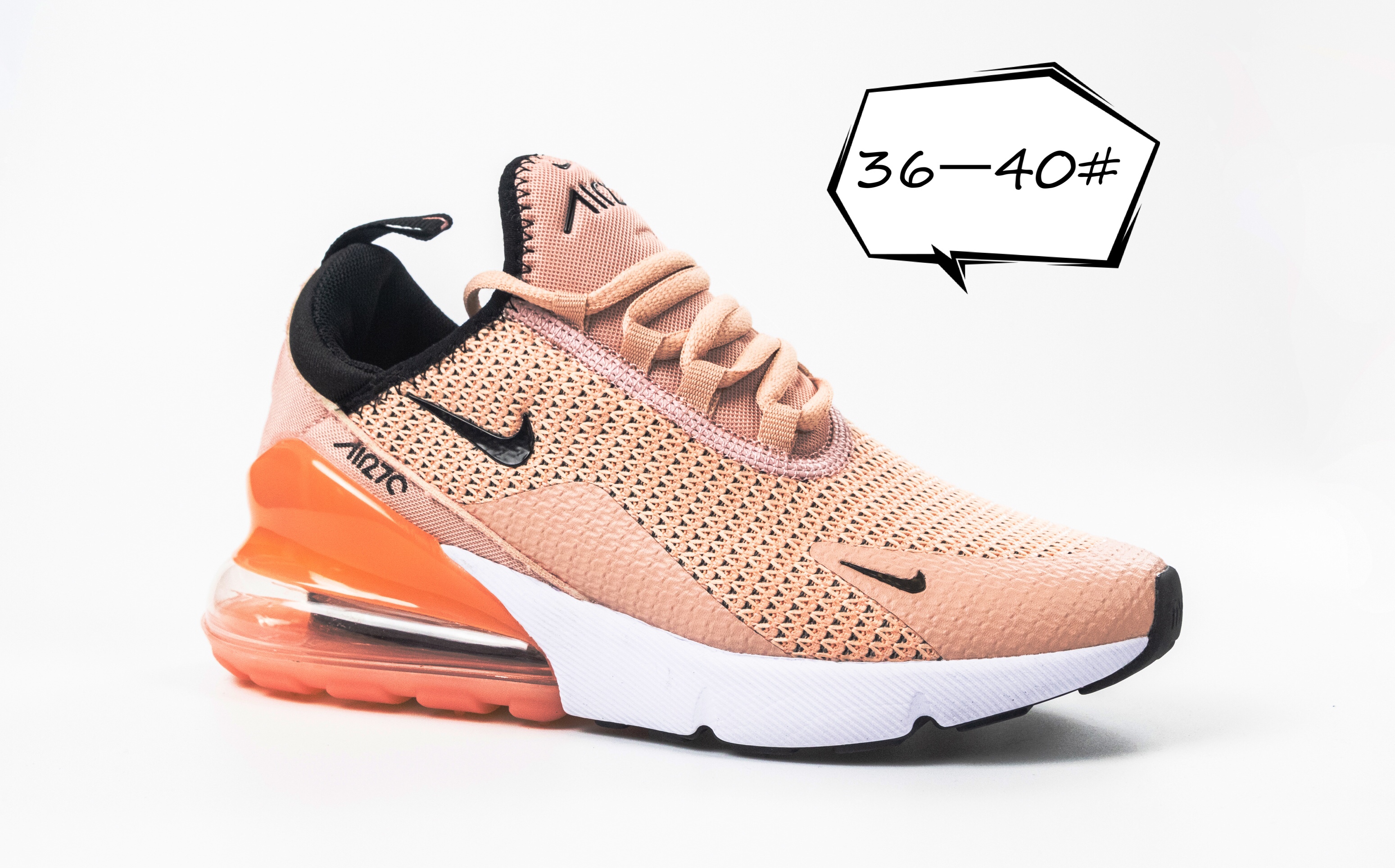 nike air max 270 - Durazno Blanco Negro