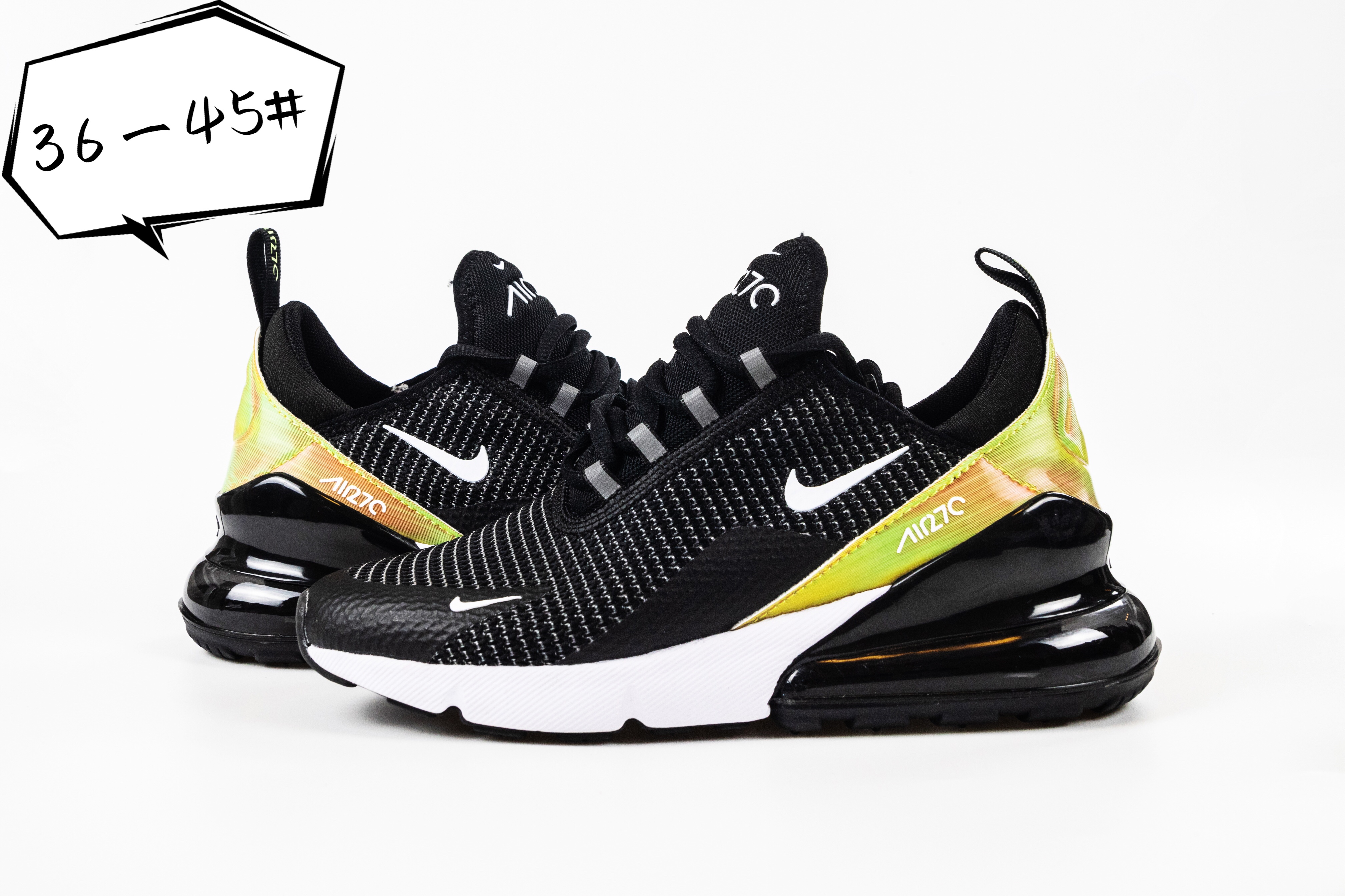 nike air max 270 - Negro Amarillo Blanco